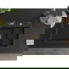 Mexen Omar évier en granit 1-bac 800 x 480 mm, noir/doré métallisé, siphon doré - 6520801005-75-G