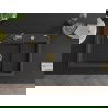 Mexen Omar évier en granit 1 bac 800 x 480 mm, noir moucheté, siphon doré - 6520801005-76-G