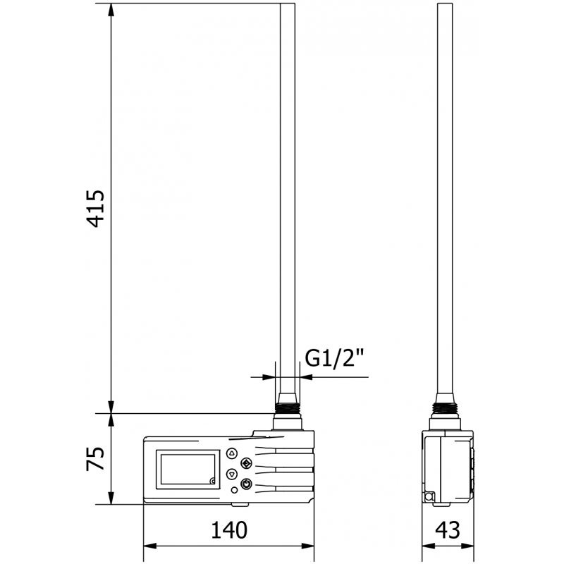 Mexen FA-J1229 élément chauffant électrique 450 W, blanc - W959-0450-20