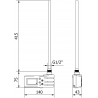Mexen FA-J1229 élément chauffant électrique 450 W, blanc - W959-0450-20