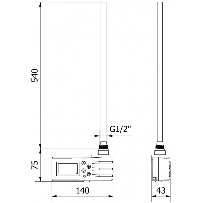 Mexen FA-J1229 résistance électrique 600 W, blanche - W959-0600-20