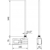 Mexen FA-J1229 résistance électrique 600 W, blanche - W959-0600-20