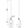 Mexen FA-BG8 radiateur électrique 600 W, blanc - W957-0600-20