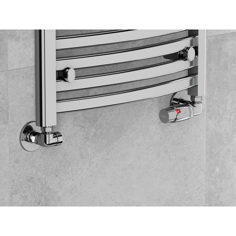 Mexen Uni-Term vannes de radiateur axiales, chromées - W903-000-01