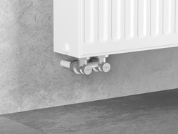 Mexen vanne de radiateur bitube DN50, angulaire 1/2"x3/4", nickel  - W911-012-01