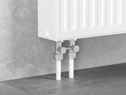 Mexen Uni-Term valve de radiateur à deux tuyaux DN50, droit 1/2"x3/4", nickel - W912-012-01
