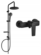 Mexen Erik ensemble de douche en saillie avec pomme de douche et mitigeur Lynx, noir - 745940205-70