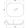Mexen Rosa lavabo de comptoir 50 x 40 cm, Blanc - 21095000