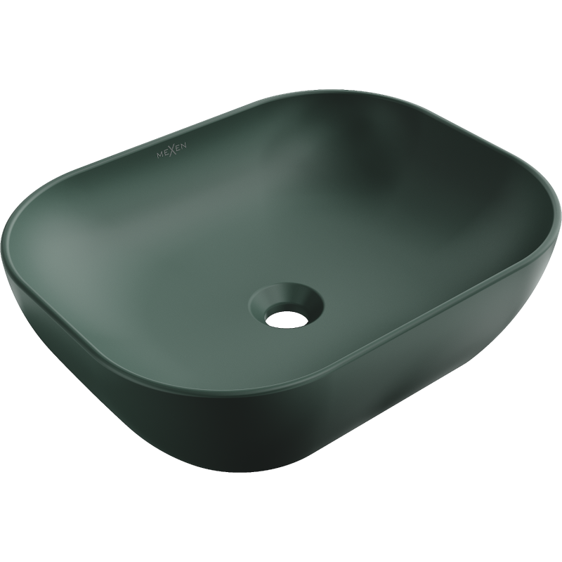 Mexen Rosa lavabo à poser 50 x 40 cm, vert foncé mat - 21095047