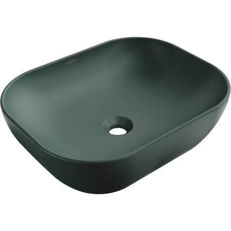 Mexen Rosa lavabo de comptoir 50 x 40 cm, Vert foncé mat - 21095047