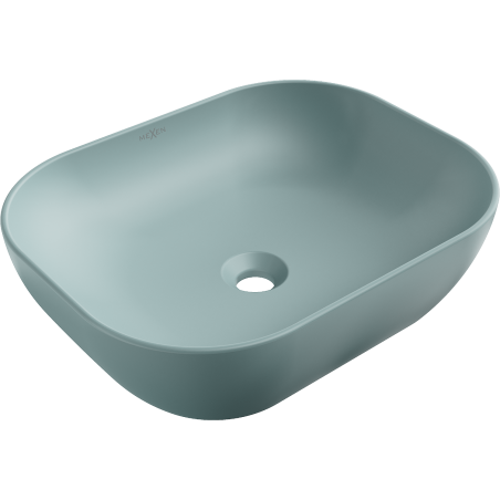 Mexen Rosa lavabo encastré 50 x 40 cm vert clair mat - 21095048