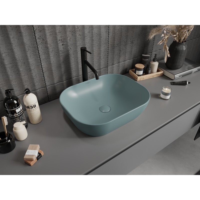 Mexen Rosa lavabo à poser 50 x 40 cm vert clair mat - 21095048