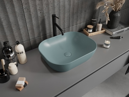 Mexen Rosa lavabo à poser 50 x 40 cm vert clair mat - 21095048
