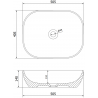 Mexen Rosa lavabo de comptoir 50 x 40 cm Vert mat clair - 21095048