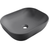 Mexen Rosa lavabo de comptoir 50 x 40 cm, Gris foncé mat - 21095071