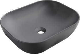 Mexen Rosa lavabo à poser 50 x 40 cm, gris foncé mat - 21095071