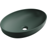 Mexen Cornelia lavabo de comptoir 50 x 36 cm, Vert foncé mat - 21885047