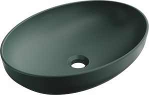 Mexen Cornelia lavabo de comptoir 50 x 36 cm, Vert foncé mat - 21885047