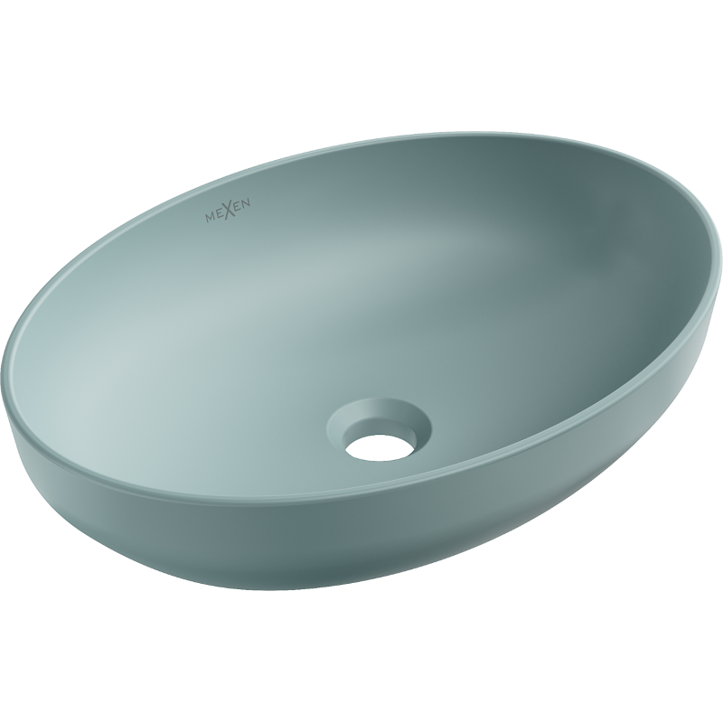 Mexen Cornelia lavabo sur plan 50 x 37 cm, vert clair mat - 21885048