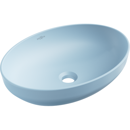 Mexen Cornelia lavabo de comptoir 50 x 36 cm, Bleu mat - 21885049