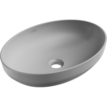 Mexen Cornelia lavabo de comptoir 50 x 36 cm, Gris clair mat - 21885061