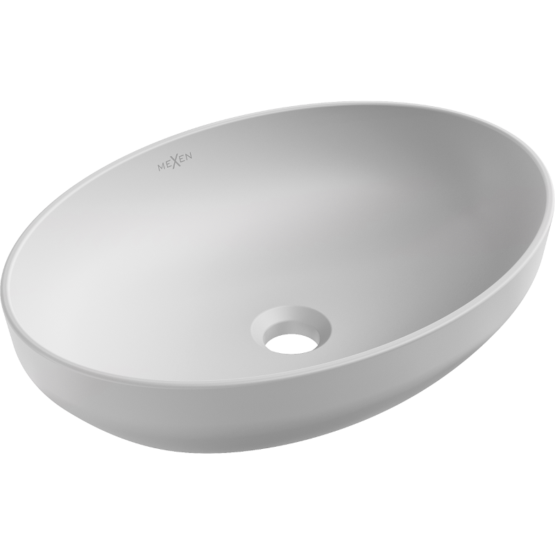Mexen Cornelia lavabo de comptoir 50 x 36 cm, Platine mat - 21885063