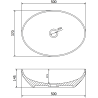 Mexen Cornelia lavabo de comptoir 50 x 36 cm, cappuccino mat - 21885064