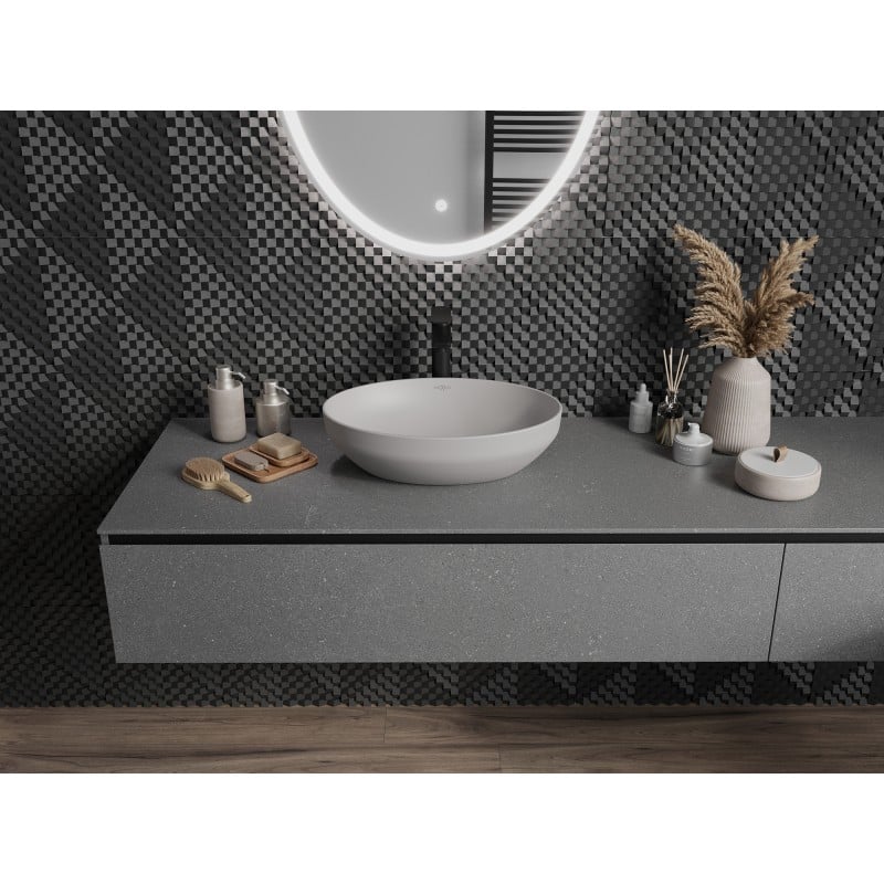 Mexen Cornelia lavabo à poser 50 x 37 cm, gris mat - 21885067
