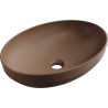 Mexen Cornelia lavabo de comptoir 50 x 36 cm, Brun mat - 21885068