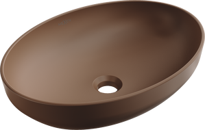 Mexen Cornelia lavabo posé sur plan 50 x 37 cm, marron mat - 21885068