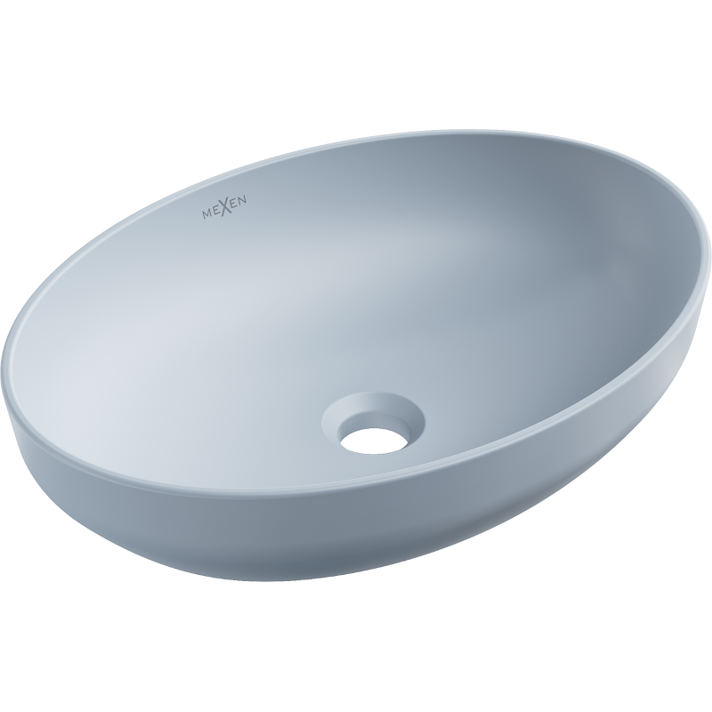 Mexen Cornelia lavabo de comptoir 50 x 36 cm, Gris bleu mat - 21885069