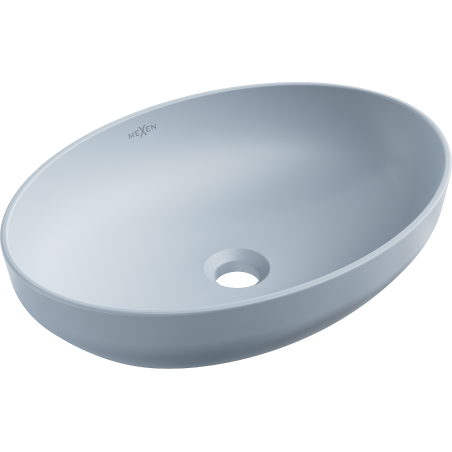 Mexen Cornelia lavabo de comptoir 50 x 36 cm, Gris bleu mat - 21885069