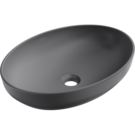 Mexen Cornelia lavabo à poser 50 x 37 cm, gris foncé mat - 21885071