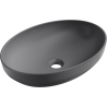 Mexen Cornelia lavabo de comptoir 50 x 36 cm, Gris foncé mat - 21885071