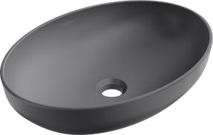Mexen Cornelia lavabo à poser 50 x 37 cm, gris foncé mat - 21885071