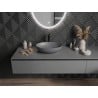 Mexen Cornelia lavabo à poser 50 x 37 cm, gris foncé mat - 21885071