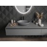 Mexen Cornelia lavabo sur comptoir 50 x 37 cm, gris foncé mat - 21885071