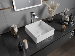 Mexen Goya lavabo de comptoir 35 x 35 cm, Blanc - 22183500