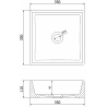 Mexen Goya lavabo de comptoir 35 x 35 cm, Blanc - 22183500