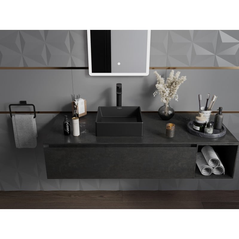 Mexen Goya lavabo à poser 35 x 35 cm, noir mat - 22183585