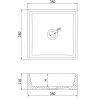 Mexen Goya lavabo de comptoir 35 x 35 cm, Noir mat - 22183585