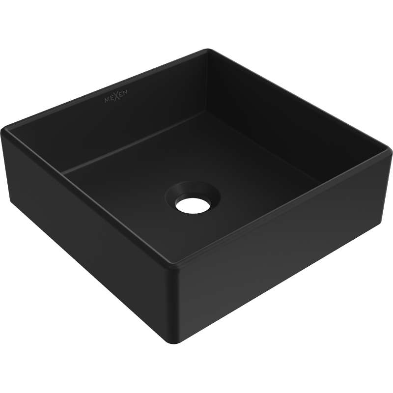 Mexen Goya lavabo de comptoir 35 x 35 cm, Noir mat - 22183585