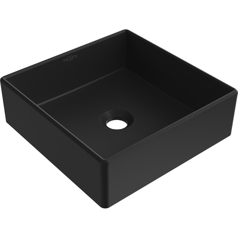 Mexen Goya lavabo sur plan 35 x 35 cm, noir mat - 22183585