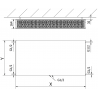 Radiateur plat Mexen Flat CCF33 600 x 600 mm, raccordement inférieur central, 1320 W, blanc - W6C33F-060-060-00