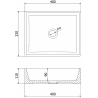 Mexen Goya lavabo de comptoir 40 x 32 cm, Blanc - 22184000