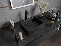 Mexen Goya lavabo de comptoir 40 x 32 cm, Noir mat - 22184085