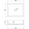 Mexen Goya lavabo de comptoir 40 x 32 cm, Noir mat - 22184085