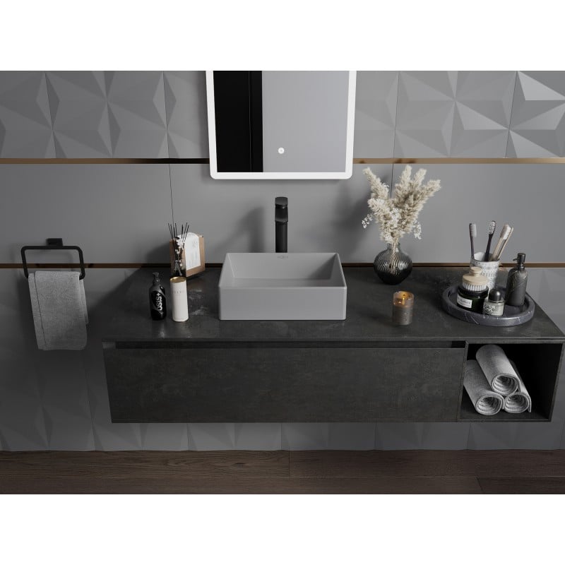 Mexen Goya lavabo à poser 40 x 32 cm, gris clair mat - 22184061