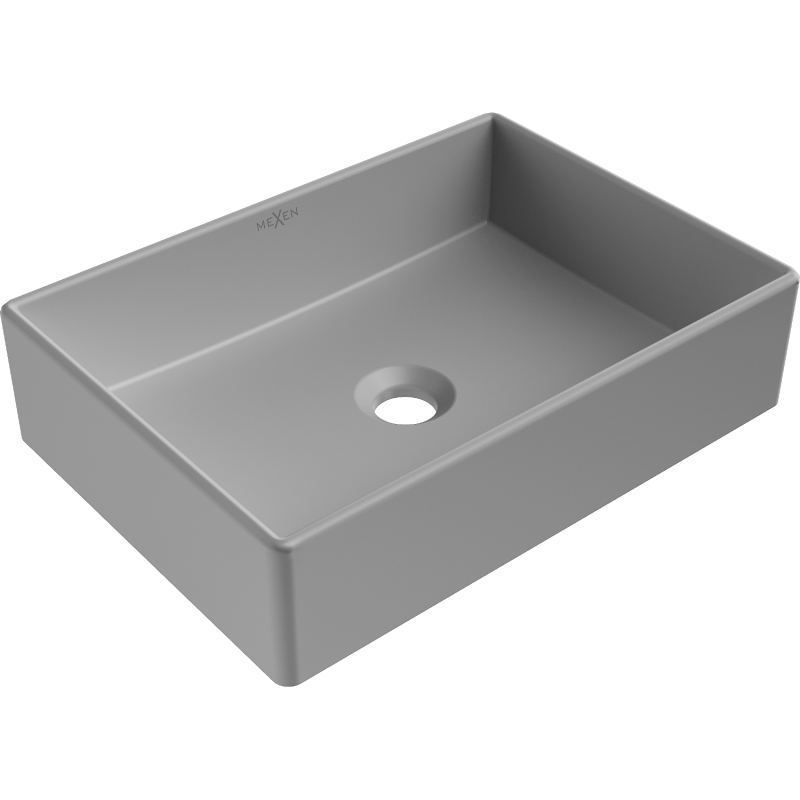 Mexen Goya lavabo de comptoir 45 x 32 cm, Gris clair mat - 22184561