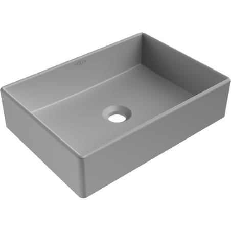 Mexen Goya lavabo de comptoir 45 x 32 cm, Gris clair mat - 22184561